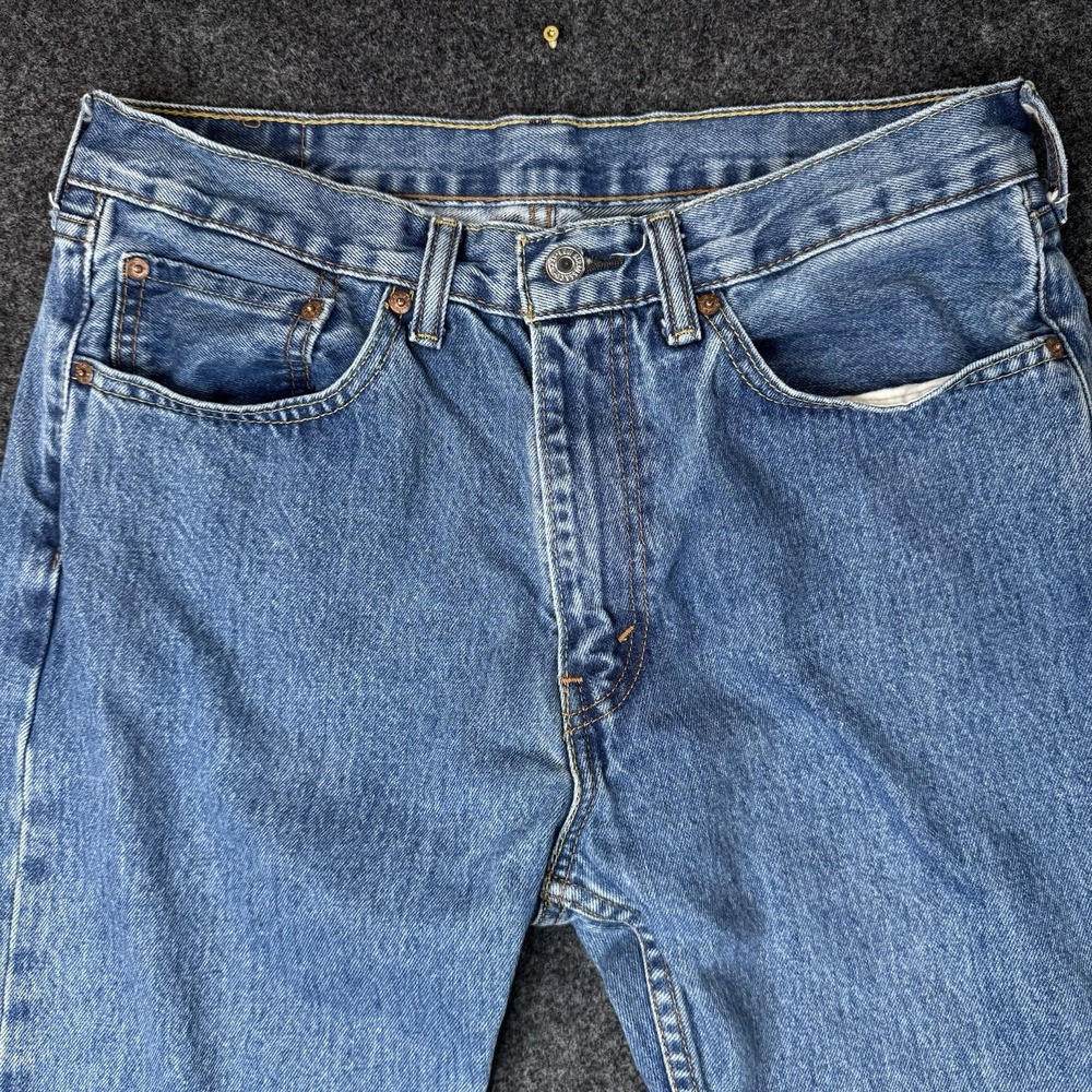 Levi's 505 Jeans Mens 34x29 Medium Wash Straight Leg Denim Blue Classic Fit